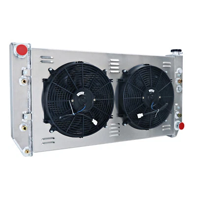 4-Row Radiator Shroud Fan For 1982-91 Chevy GMC C/K Series Jimmy Blazer 6.2L V8 - Изображение 1 из 4