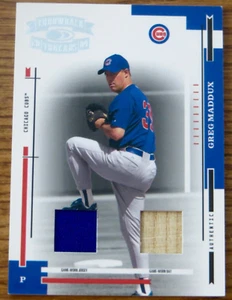 Greg Maddux 2004 Throwback Threads Material Combo #41 Bat/Jersey #'d 17/50 Cubs - Picture 1 of 2