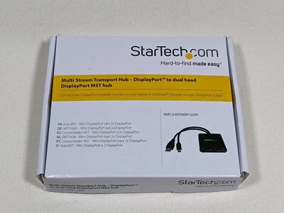 Multi Stream Transport Hub - DisplayPort to dual head DisplayPort MST hub - Image 1 of 3