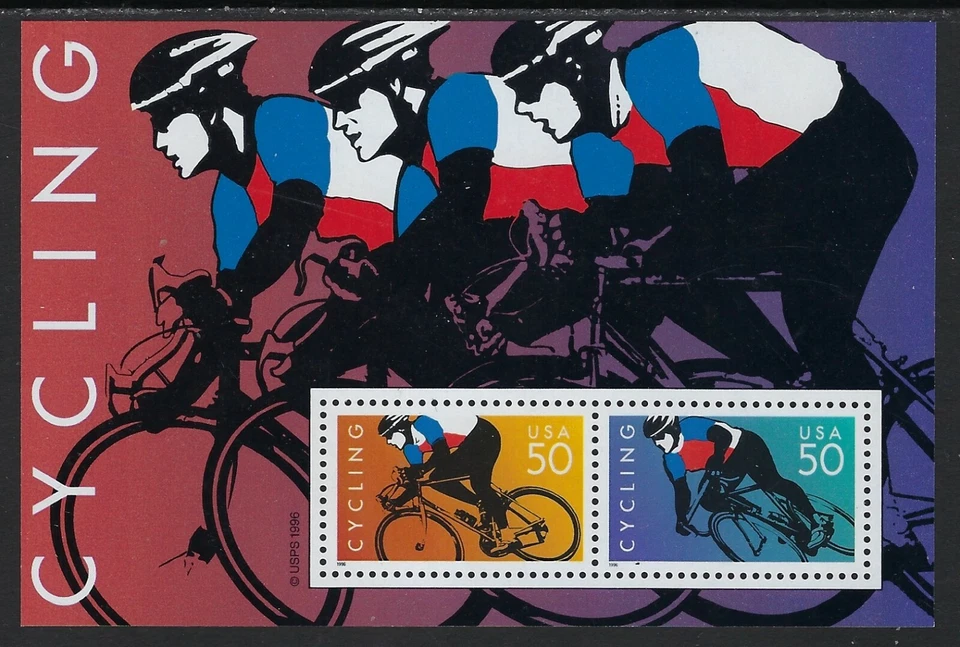 USA - 1996 MNH Souvenir Sheet - Cycling ...........Scott 3119.......D-305-x - Image 1 of 1