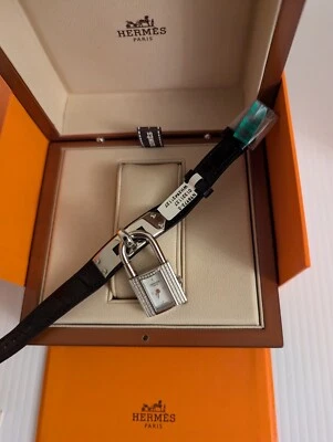 Nuevo Reloj Pulsera Kelly 100% Auténtico Hermes DIAMANTES Correa Cocodrilo, Caja Original, Foto 1 de 4