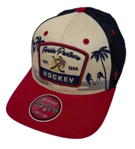 Zephyr NHL Florida Panthers "Beach Hockey” Semi Curved Bill Mesh ADJ Hat NWT - Picture 1 of 6