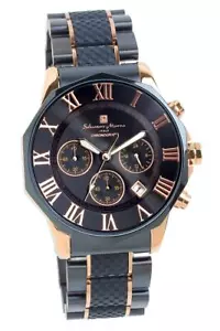 Salvatore Lemara Uhr Chronograph SM15104 (Navy x Roségold) - Bild 1 von 6
