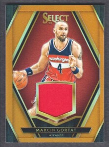 2015-16 Select Basketball Swatches Prizms Orange #9 Marcin Gortat Jersey 34/49