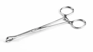 Sponge forceps slotted, 15cm 18cm, Tounge Ear Body Pierecing oval Clamps - Picture 1 of 3