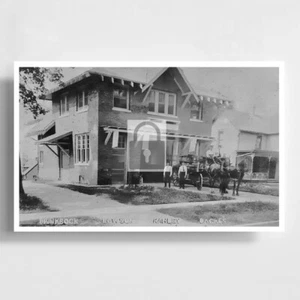 Fire Department Station Freeport Illinois IL - REPRINT - Picture 1 of 2