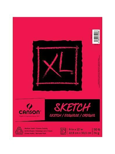 Almohadillas para bocetos Canson XL - 9 pulgadas x 12 in. almohadilla de 125 plegable - [PACK DE 3] Foto 1 de 1