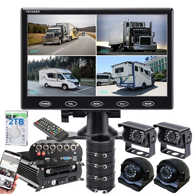 7" Monitor GPS 4G MDVR 1080P Backup Camera 2TB HDD For Truck Remote APP/PC - Image 1 of 4