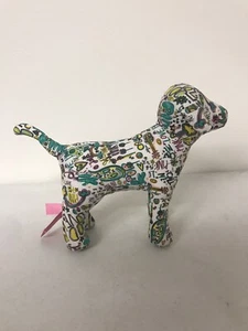 Victoria's Secret PINK Happy Sweet Love Graffiti 7" Stuffed Plush Dog - Picture 1 of 6