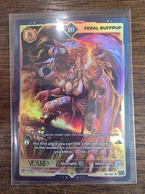 Gamersupps VCard Awakened Worlds First Edition Holo 10 VTuber Feral Buffpup #131 - Image 1 of 4