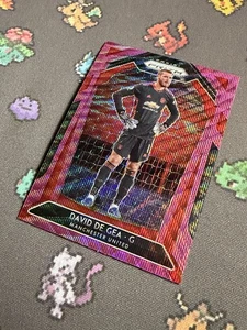 David de Gea Manchester United 2020-21 Panini Prizm Premier League Pink Wave #1 - Picture 1 of 4