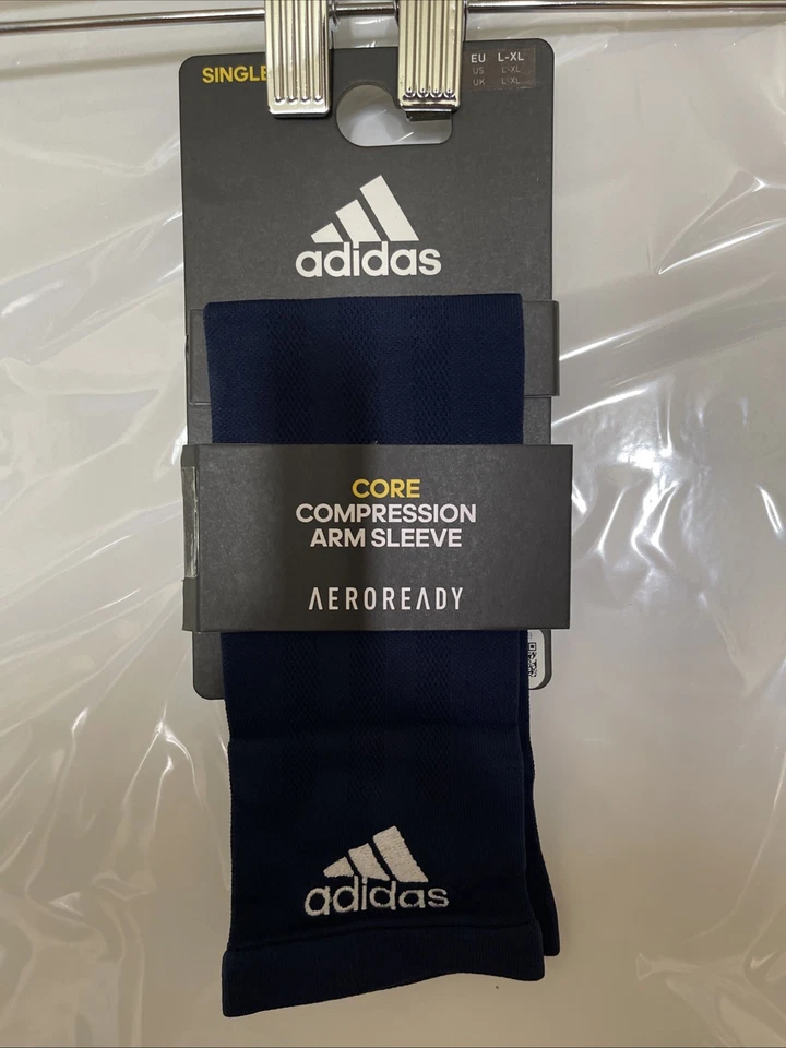 Manga de braço de compressão Adidas núcleo único, azul marinho, tamanho G-XL - Imagem 1 de 1