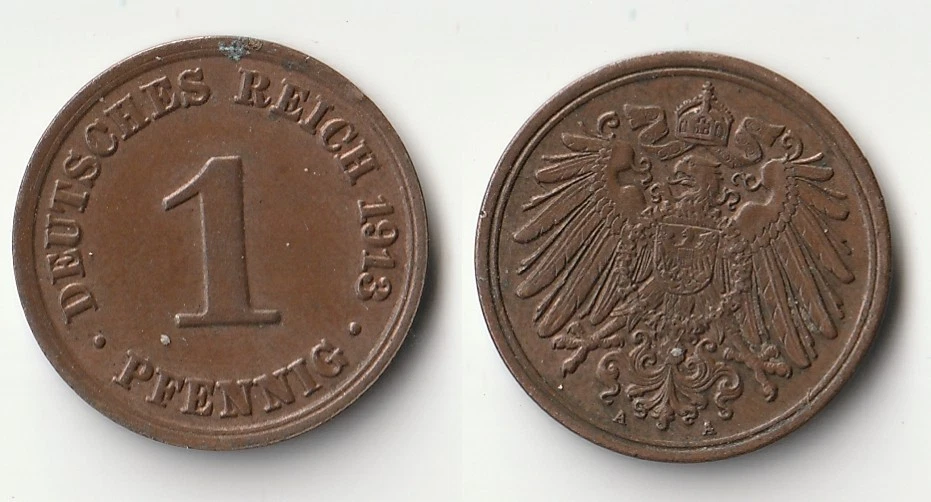 1913 A Germany 1 pfennig coin - Image 1 of 1