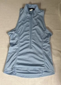 Camiseta sin mangas Canari azul deportes activos para mujer fitness correr media cremallera, bolsillos - Imagen 1 de 8