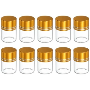 Mini botellas de vidrio con tapas de 10 piezas, frascos pequeños de vidrio transparente de 5 ml - Imagen 1 de 7