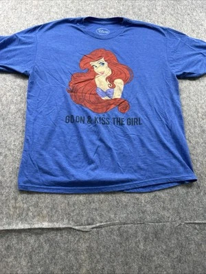Camisa Pullover Sirenita Cuello Redondo Manga Corta Azul XL Disney Para Mujer Foto 1 de 4