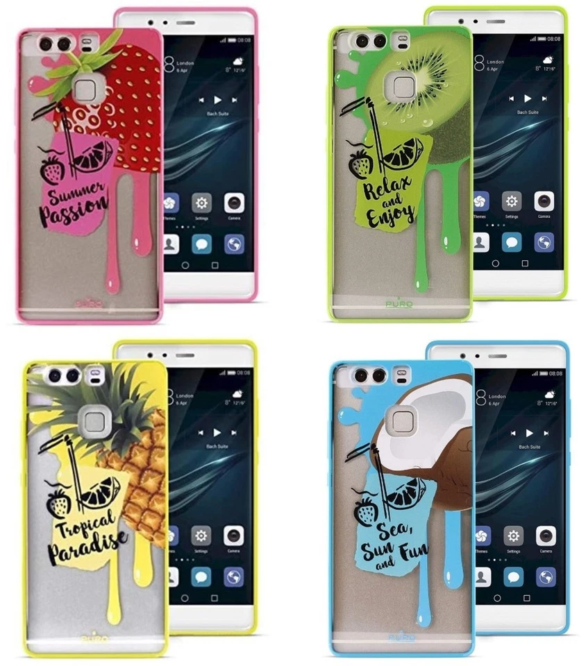 Puro Crystal Cover Fruits Tropicaux Coque Rigide Protection Pour Huawei P9 - Photo 1/1