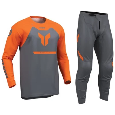 Pantalones Y Jersey De Motocross Thor Ridemode - Menace Carbón Naranja - Imagen 1 de 4