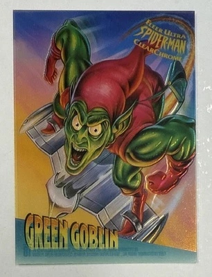 1995 Ultra Spider-Man CLEARCHROME 2 / Green Goblin / MUST GRADE! - Image 1 of 2