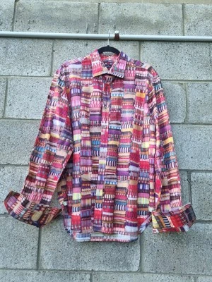 Paul Smith Clothes Shirt Mens French Cuff L Cotton Euc Print - image 1 of 4