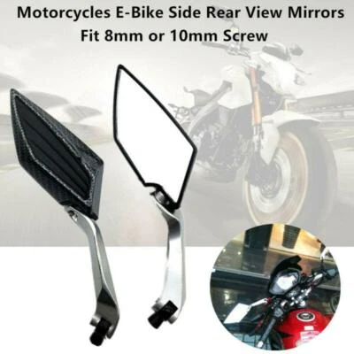 Espejos retrovisores laterales de aluminio modificación bicicleta eléctrica moto scooter 8 mm 10 mm Foto 1 de 4