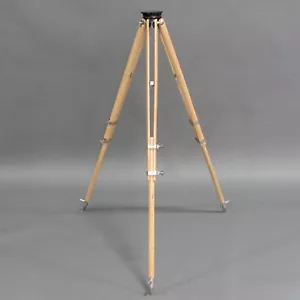 Trípode de madera vintage de teodolito mira telescópica cueva muebles universales - Imagen 1 de 5