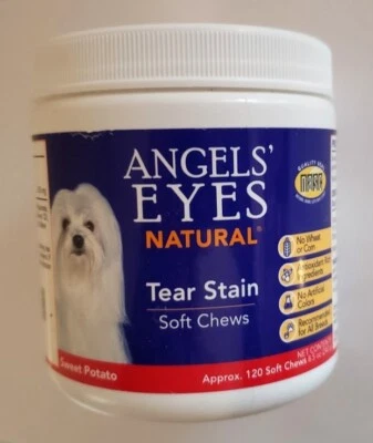 Натуральное мягкое жевательное средство для удаления пятен со слез сладкого картофеля ANGEL' EYES 120 карат для собак - Изображение 1 из 4