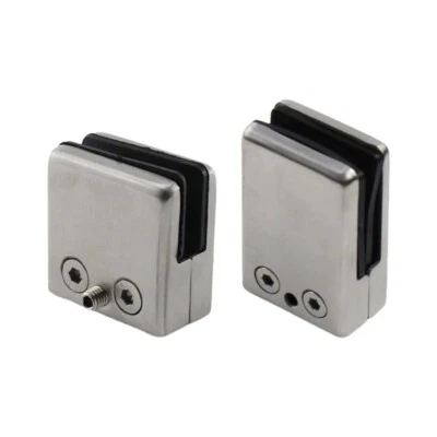 Stainless Steel Glass Clamps Mounting Brackets Adjustable Glass Shelf Brackets - Image 1 of 4