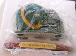 COLORADO STATE UNIVERSITY RAMS LE HELMET STATUE COA NIB NCAA - Picture 1 of 10
