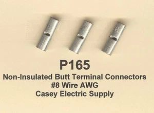 20 terminales BUTT sin aislamiento Conectores sin aislamiento # 8 Calibre de cable AWG MOLEX - Imagen 1 de 2