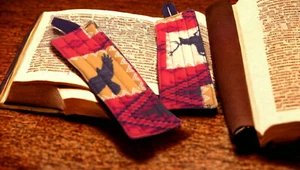 Native American Inspired Quilted Bookmarks Set of 2 Handmade Gift Idea Reader - Picture 1 of 5