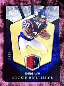 Steve Slaton 2008 Upper Deck Icons Rainbow Gold 3Clr Patch RC /35 WVU Rookie SP - Picture 1 of 4