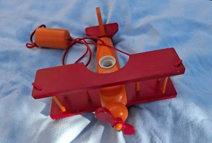 Wader Lampe,Kinderzimmer,Flugzeug,rot/orange,Holz,guter Zustand - Bild 1 von 5