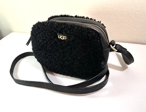 UGG MINI BAG UGG Janey Black Sherpa Crossbody Bag - *READ DESCRIPTION* - Picture 1 of 8