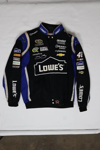 JH Design Group, Nascar Official “Jimmie Johnson” Lowes Racer Jacket, Size XL Cover