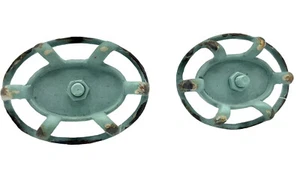 Cabinet Door Knob Green Shabby Chic Vintage Style Garden Farmhouse Pair of 2 - Picture 1 of 6