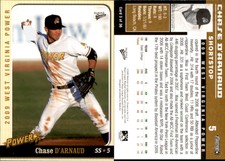 Chase D'Arnaud 2009 MultiAd West Virginia Power #3 RC Card *AutographDen*