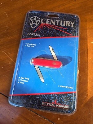 NOVA FACA DE CANETA 1993 IMPERIAL SCHRADE CENTURY GENESIS PACOTE INTOCADO FECHADO  - Imagem 1 de 4