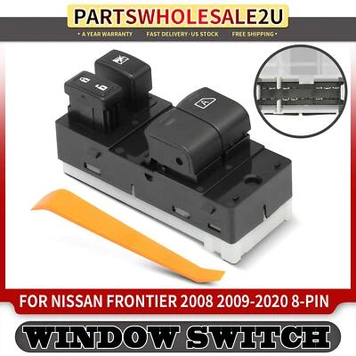 Front Left Power Window Switch for Nissan Frontier 2008-2020 w/ 4 button 5+3Pins - Image 1 of 4