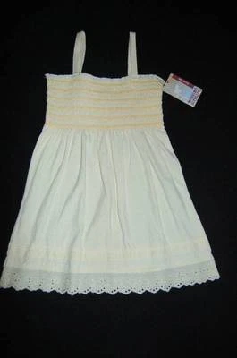 NWT MISSIMO Light Yellow Smock Tank Top Girl's Medium 7 8 Longer Length Shirt - Image 1 of 3