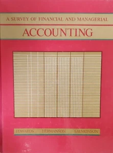 A Survey of Financial and Managerial Accounting Irwin 5th Ed. 1989 EXCELLENT - Picture 1 of 6