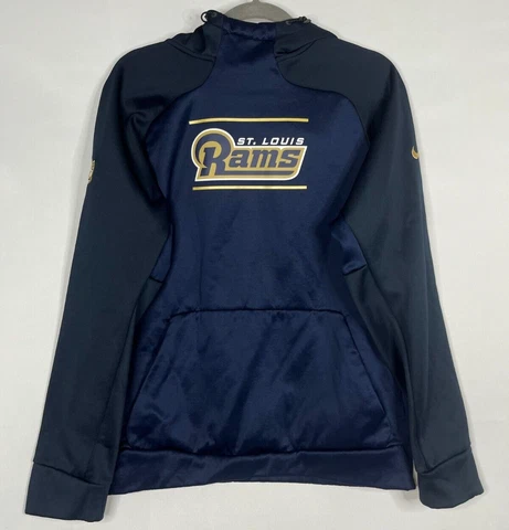 Nike Therma Fit St. Louis Rams Blue Sweatshirt Hoodie/Size Medium Cover