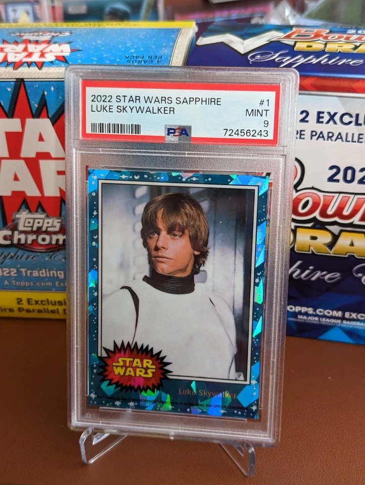 Topps Chrome Sapphire Star Wars 2022 Luke Skywalker #1 PSA 9 - Image 1 of 1