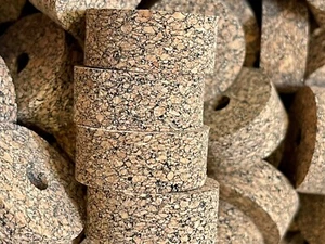 Cork Rings 12 Hybrid 2549 Burl/Rubber 1/4" x 1/2 x 1/4” , Excellant Quality!! - Picture 1 of 2