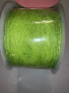 2- Simply Spring Green Lace Sheer Ribbon By: Nicole 100% Nylon Two 2.5"x20' - Picture 1 of 3