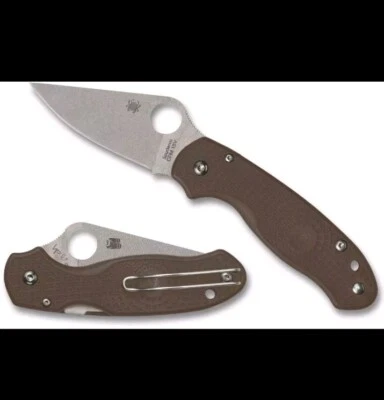 🔥🐻 SPYDERCO Para 3, Brown FRN Handles, CPM 15V Steel C223PBN15V 📬🇺🇸 BBB🐻 - Image 1 of 4