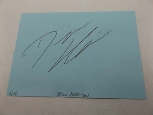 PÁGINA LIBRO AUTÓGRAFO 5" X 3.5" FIRMADA POR DEAN HARRISON - MOTO RACER - Imagen 1 de 1
