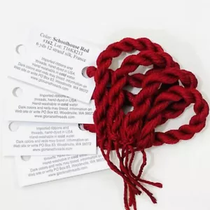 Gloriana Silk floss thread 12ply xstitch ndlpnt 4 skeins Schoolhouse Red #162 - Picture 1 of 1