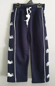 BNWT Boys Sz 7 Los Angeles Brand Navy Print Fleece Lined Track Pants - Picture 1 of 2