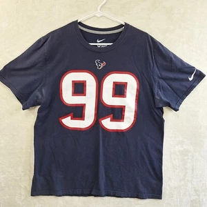 Texan NFL Football Nike Men's T Shirt Size XL Houston Texans JJ Watt 99 Blue Tee - Picture 1 of 9